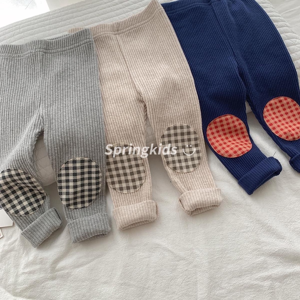 Quần Legging Họa Tiết Kẻ Sọc Màu Sắc Thời Trang Xuân Thu Xinh Xắn Cho Bé Gái