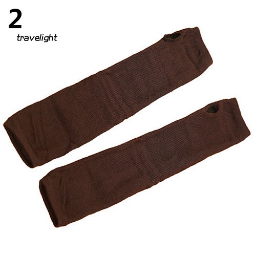 Găng Tay Len Dài Hở Ngón Thời Trang Cho Nữ