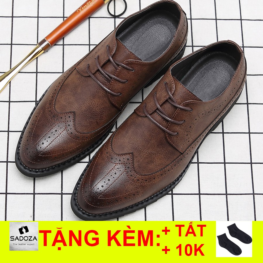 Giày Nam Cao Cấp - FREESHIP - Giày Nam Công Sở Chất Chơi Vintage GD54 | BigBuy360 - bigbuy360.vn