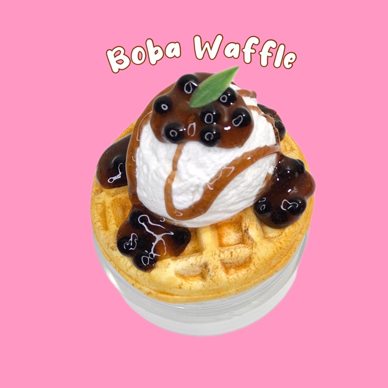 BÁNH WAFFLE TRÀ SỮA  - diy clay slime