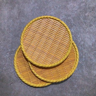 Mẹt Nhựa Dĩa Tròn Nhựa Melamine Giả Mây Tre Nhiều Kích Thước Thương Hiệu Fataco