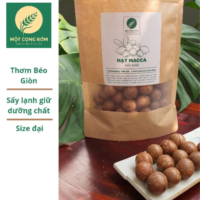 Hạt macca sấy khô béo thơm size đại 500gr | Một Cọng Rơm