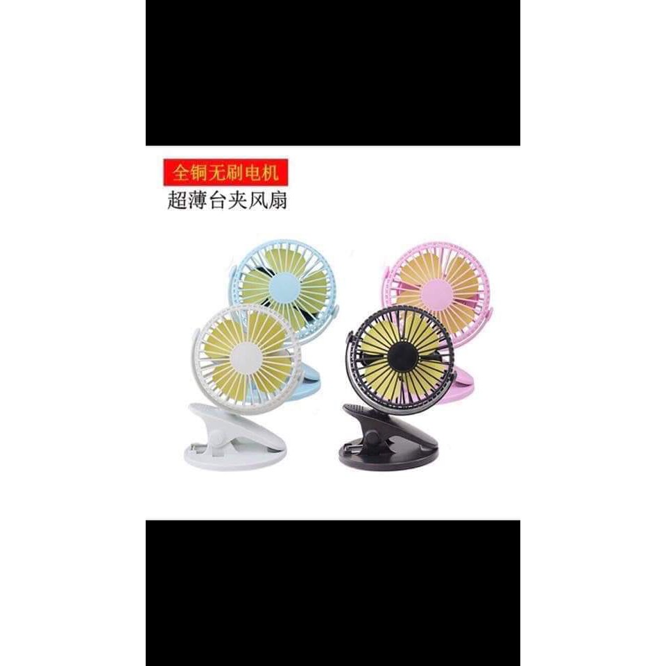 Quạt tích điện mini kẹp bàn