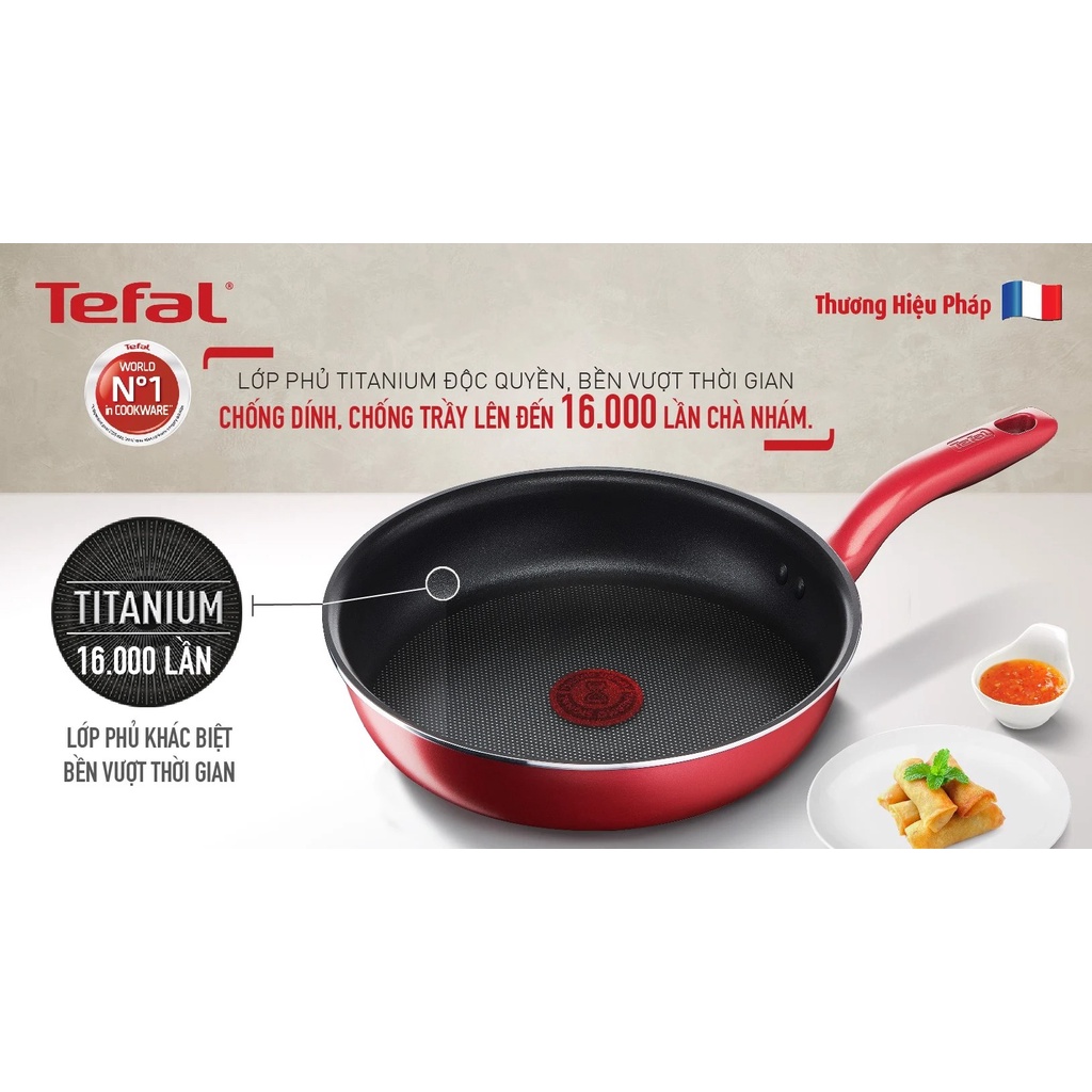 Chảo chiên Tefal So Chef size 21, 24, 28cm G1350295/G1350495/G1350695_Hàng chính hãng