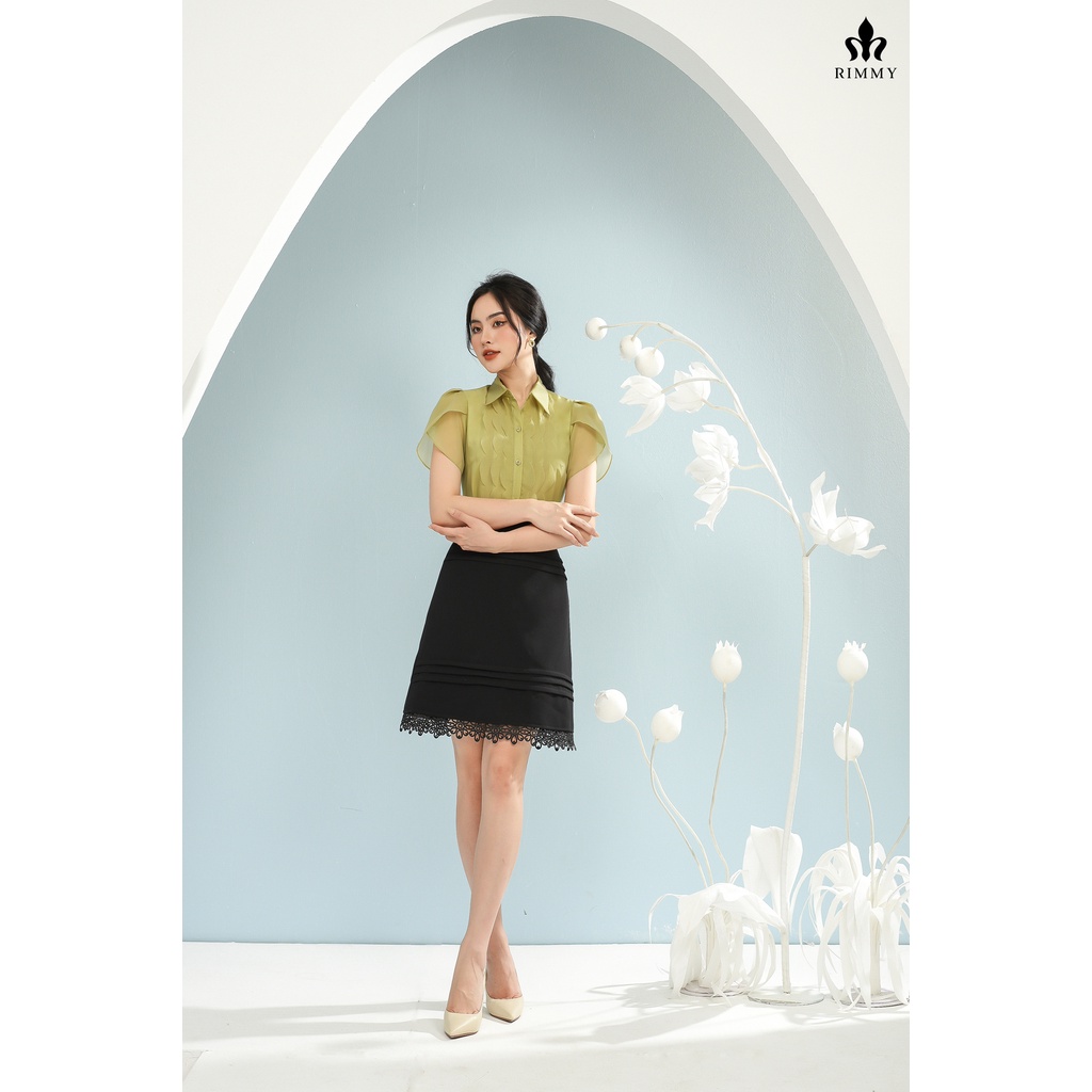 Áo thiết kế xanh cốm Jolie shirt Rimmy [AO03-0322]