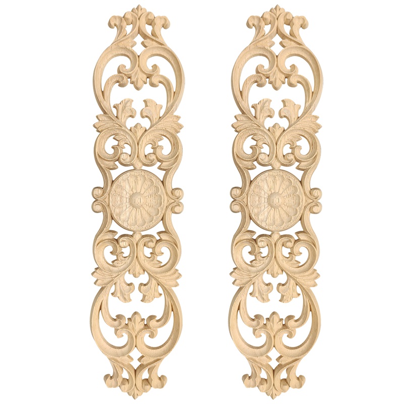 Miếng Dán Trang Trí Góc Chạm Khắc Hình Hoa Bằng Đất Sét