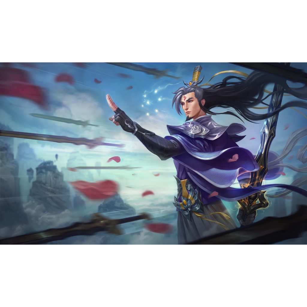 Poster A3, A4, A5 dán tường League of Legends, decal trang trí có keo MASTER YI - Mẫu 2, nhận in theo yêu cầu
