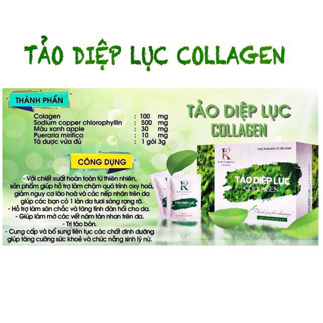 Tảo Diệp Lục Collagen Kyo chính hãng (hộp 30 gói nhỏ) | BigBuy360 - bigbuy360.vn