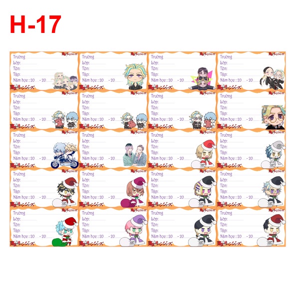 Nhãn vở Rindou Haitani Sanzu Tokyo Revengers Nhãn Tập Haitani Tokyo Revengers