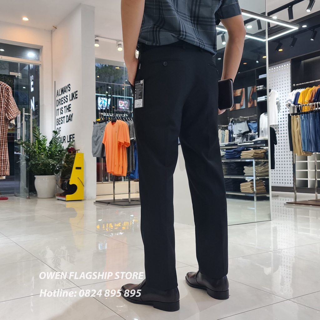 OWEN -  Quần âu nam công sở dáng REGULAR cạp Tăng đơ co dãn mã QRT23888 - OWEN Flagship Store