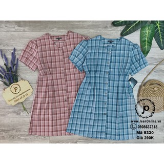 Bigsize nữ - Đầm Caro (MS: 9330) đầm ngoại cỡ big size hàng có sẵn - váy ca rô dành cho người mập