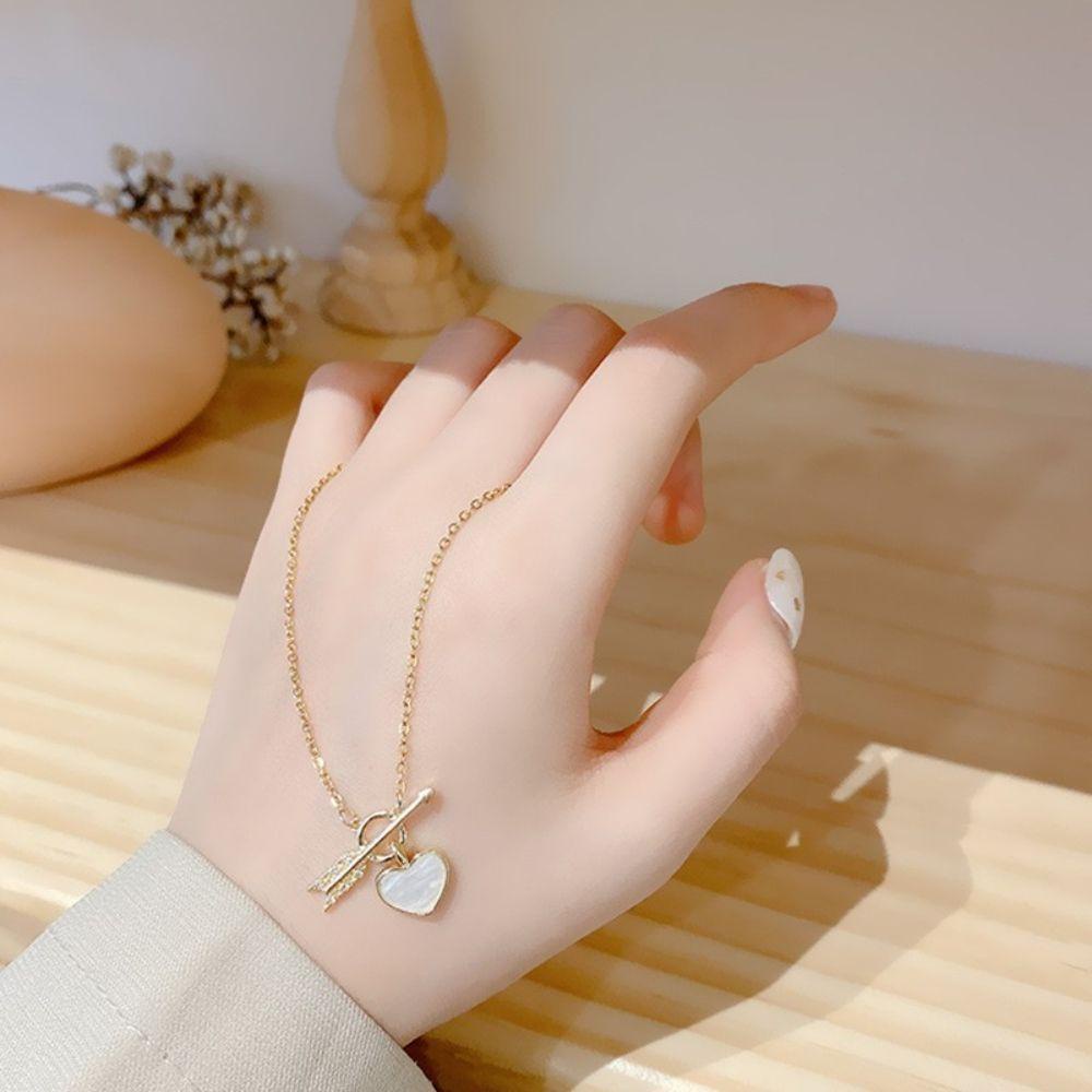 Qqmall Vòng cổ Hình Mũi Tên Trái Tim Thả Dầu Cá Tính Làm Quà Tặng Cho Nữ