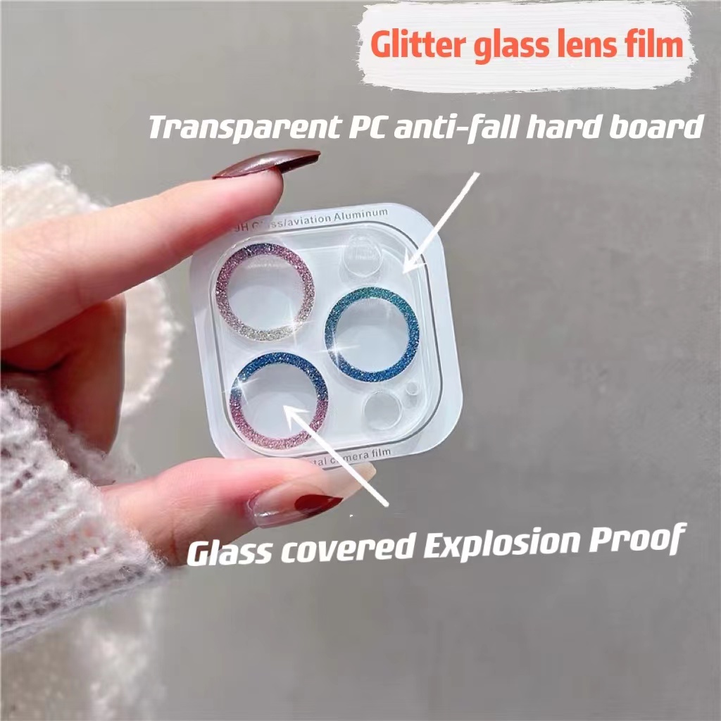 Ốp Điện Thoại Đính Đá Lấp Lánh Sang Trọng Bảo Vệ Ống Kính Máy Ảnh Cho iPhone 13 Pro max 12 Pro 12 Promax 11 11Pro 11Pro max