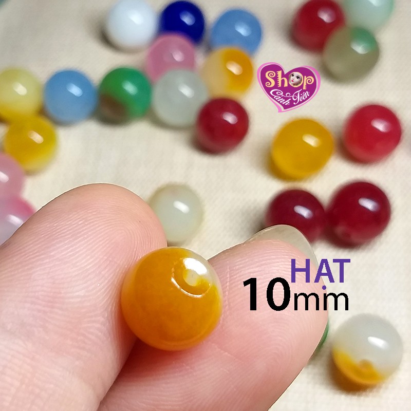 Gói hạt Đá Tròn Nhiều màu 6-10mm làm Vòng thủ công