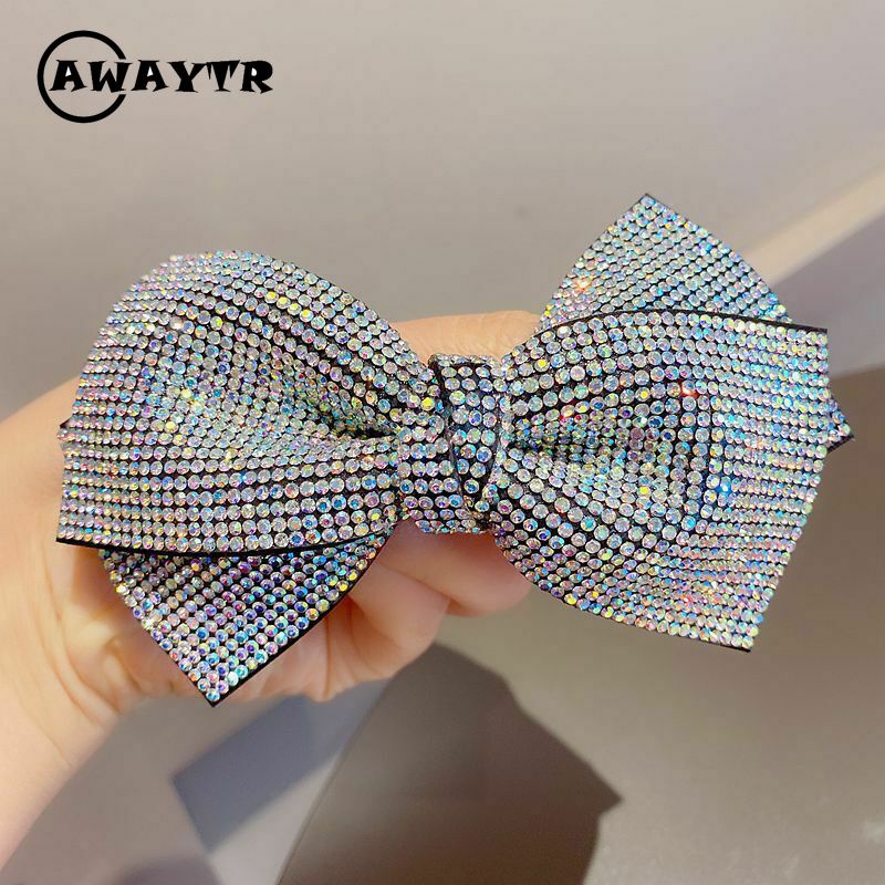 Kẹp tóc nơ phối sequin và đá long lanh kiểu mới cho nữ