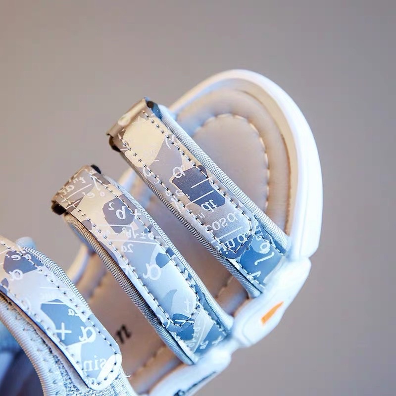 Sandal thể thao cho bé trai 2-7 tuổi mã 350, dép quai hậu siêu nhẹ quai ngang đế êm chống trượt cho bé, sz 21-30
