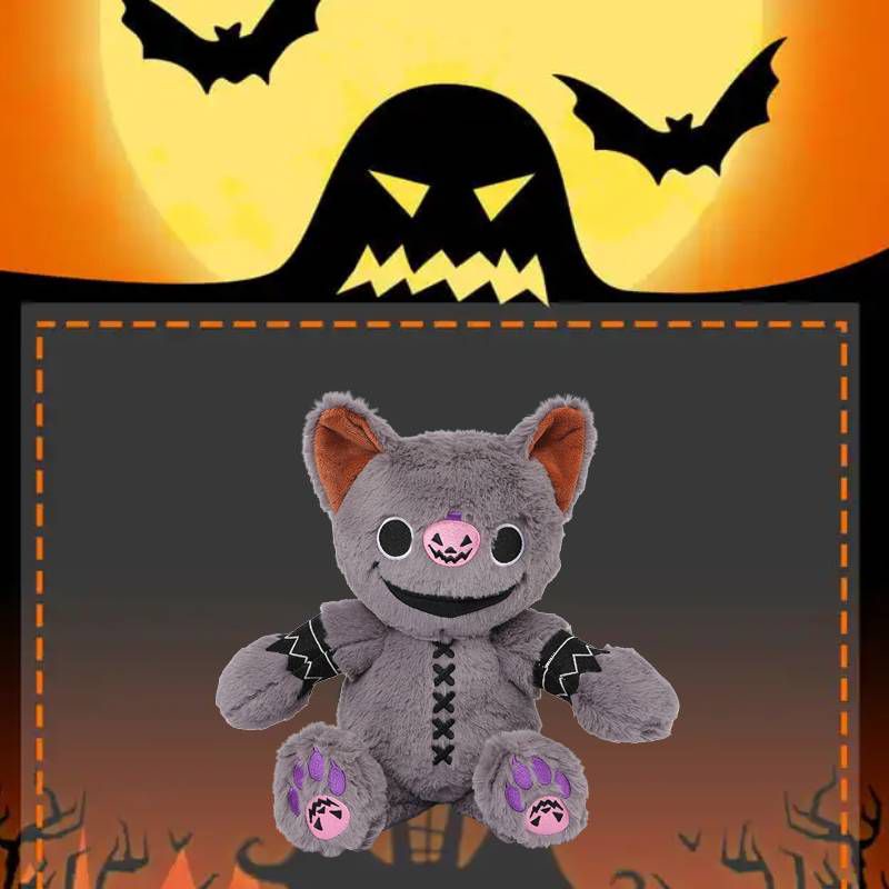 Thú Nhồi Bông Mềm Mại Hình Mèo Và Bí Ngô Trang Trí Halloween