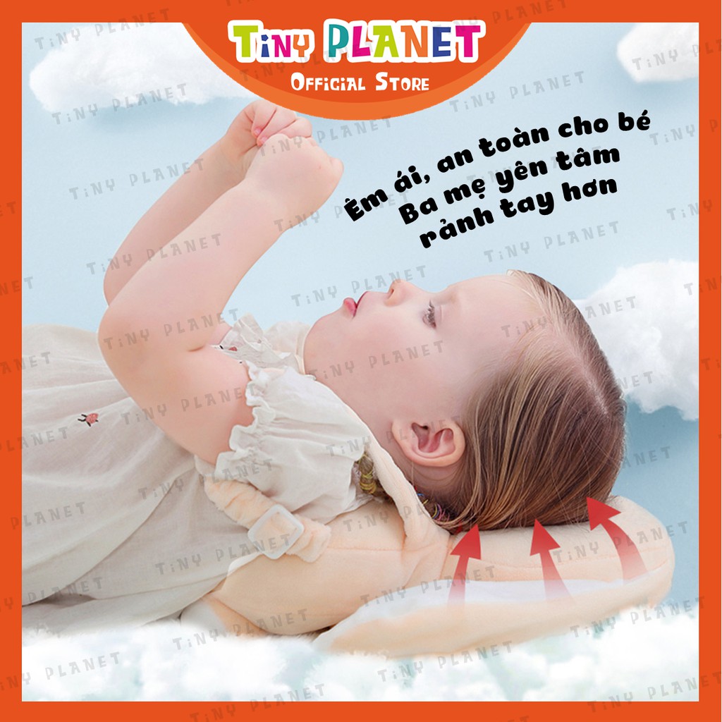  Gối bảo hiểm đỡ đầu cho bé tập đi tập bò hình thỏ trắng cute Tiny Planet