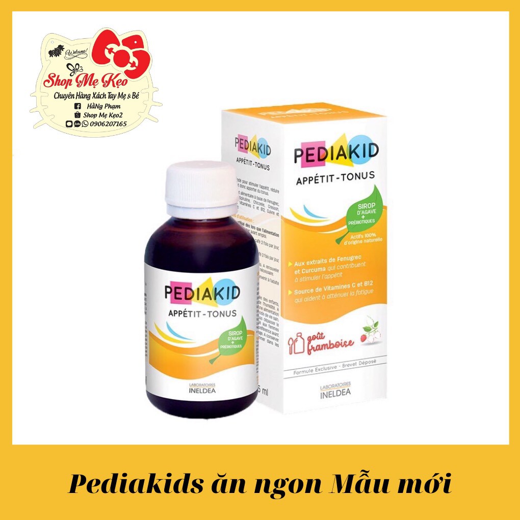 Pediakid Appéstit Tonus - Siro kích thích ăn ngon - Pháp 125ml - Hỗ trợ ăn ngon, tiêu hóa tốt, hấp thụ tốt, tăng cân