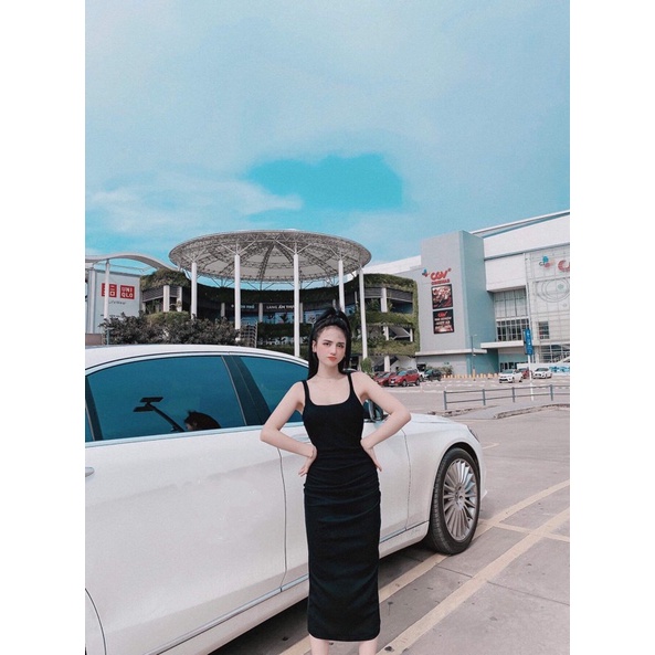 Váy body ba lỗ nhún eo