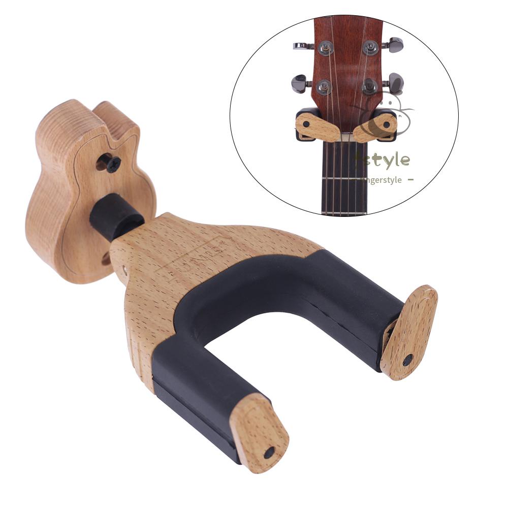 Giá Đỡ Đàn Guitar Điện / Acoustic Bằng Gỗ Trơn Gắn Tường Tiện Dụng