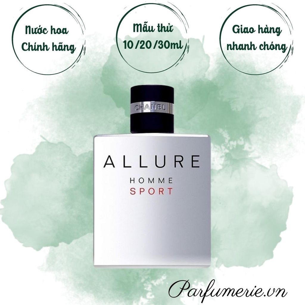 Nước hoa nam tươi mát 𝐂 𝐇 𝐀 𝐍 𝐄 𝐋 ALLURE HOMME SPORT chiết, hương thơm mạnh mẽ, quyến rũ đầy sảng khoái