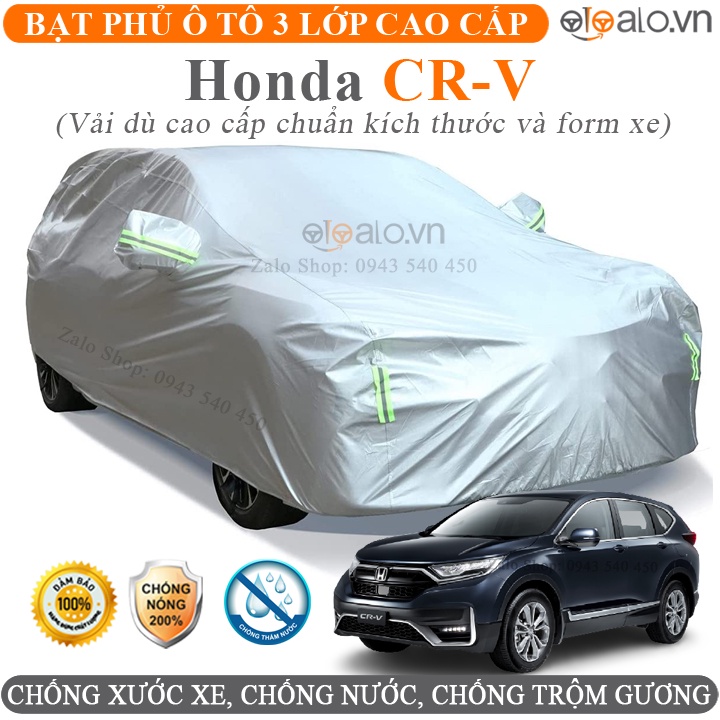 Bạt Phủ Ô Tô Honda CRV Cao Cấp 3 Lớp Chống Nắng Nóng Chống Nước Chống xước | OTOALO