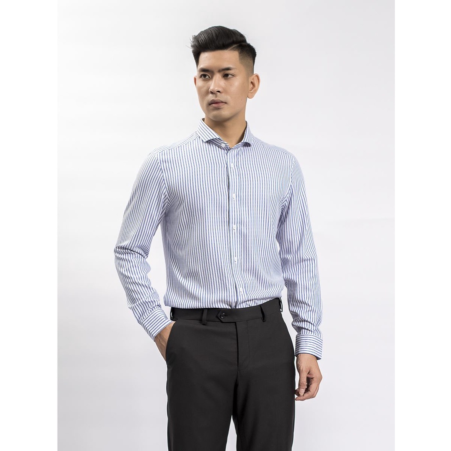 Áo sơ mi nam dài tay Aristino 🌟 CHÍNH HÃNG – SALE 🌟 ALS52508 dáng Slimfit, tà lượn, bamboo sợi tre mềm mát