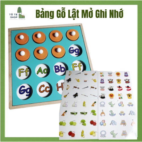 Đồ chơi gỗ lật hình ghi nhớ giúp bé phát triển trí nhớ,đồ chơi gỗ thông minh cho bé