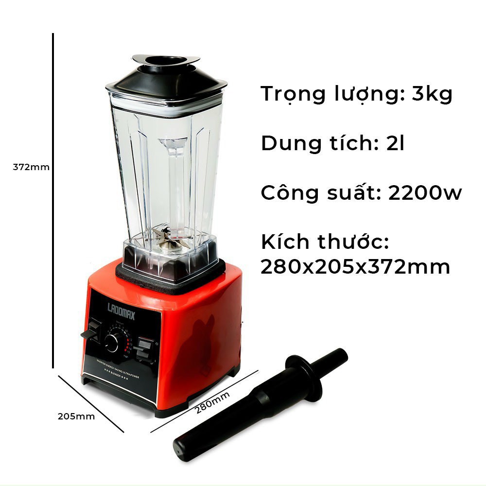 Máy xay công nghiệp Ladomax HA-9545 dùng cho quán sinh tố, xay liên tục không ngắt công suất 2200w