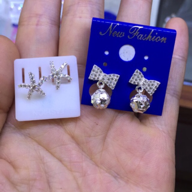 Khuyên tai nhiều mẫu bạc mới nmj