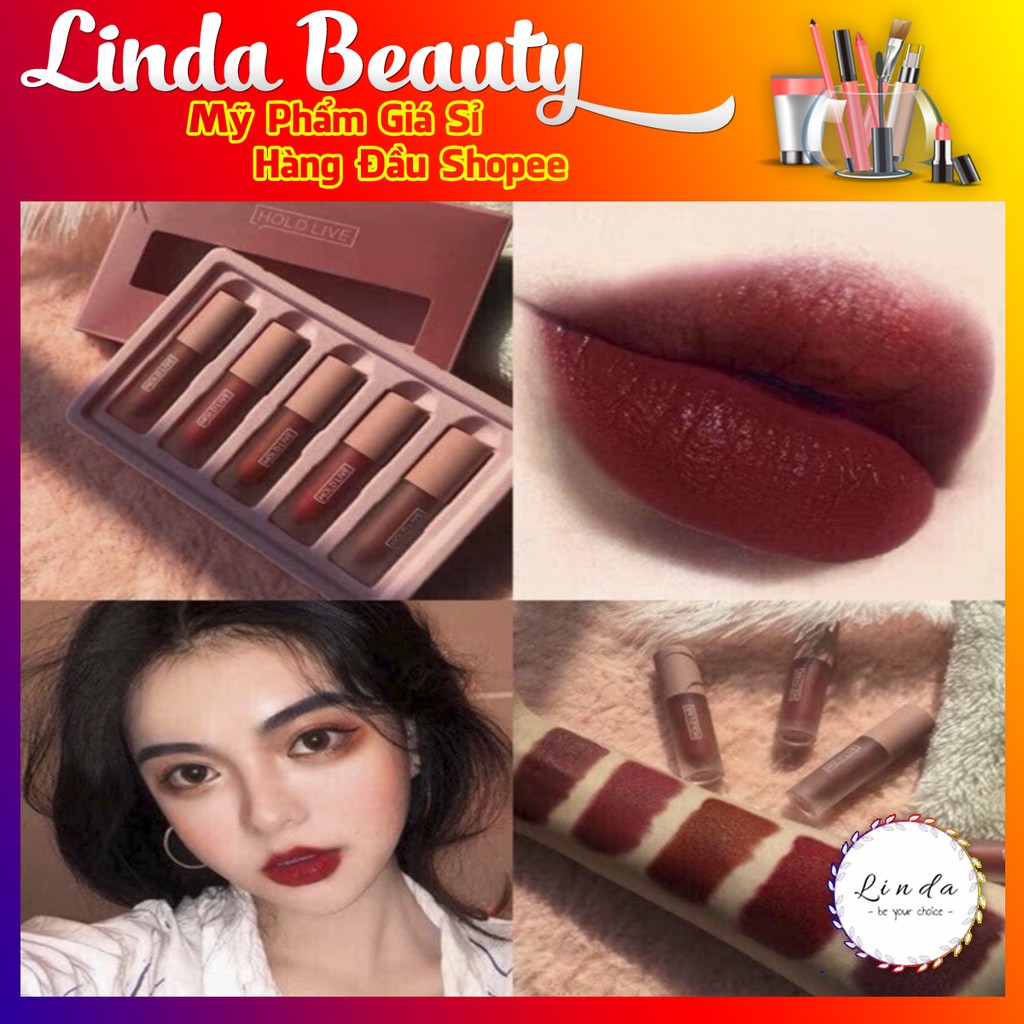 (Hót Hót) Một Set 5 Cây Son Kem Nhung Hold Live Light Matte Lip Glaze Suit | BigBuy360 - bigbuy360.vn