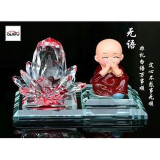 Bộ tượng Phật Pha Lê kèm chú tiểu