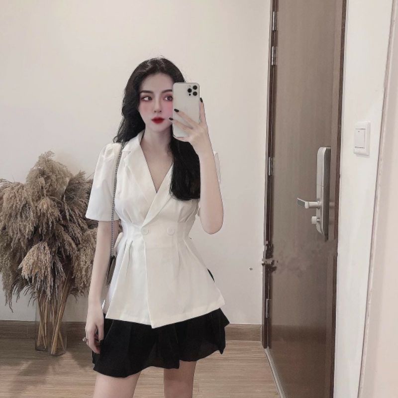 Set Áo vest blazer kèm chân váy HB thiết kế thanh lịch