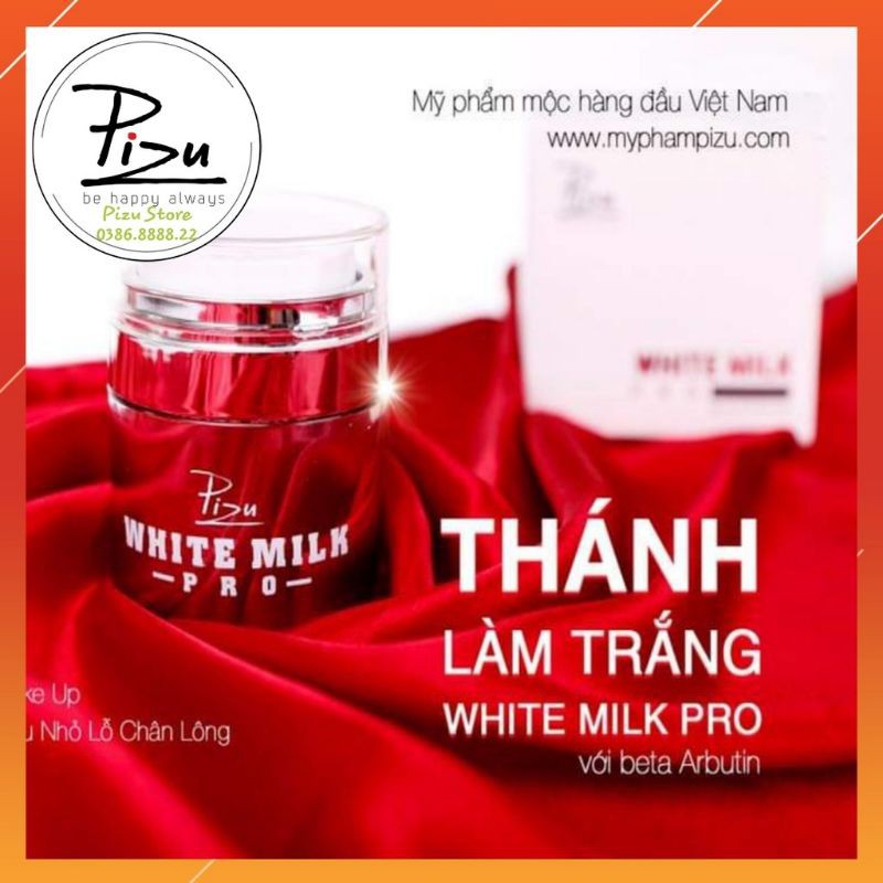 [Chính hãng- Freeship] Thánh Làm Trắng Kem Face White Milk Pro PIZU-dưỡng trắng-k cần make up- tự tin xuống phố. 🥰🥰