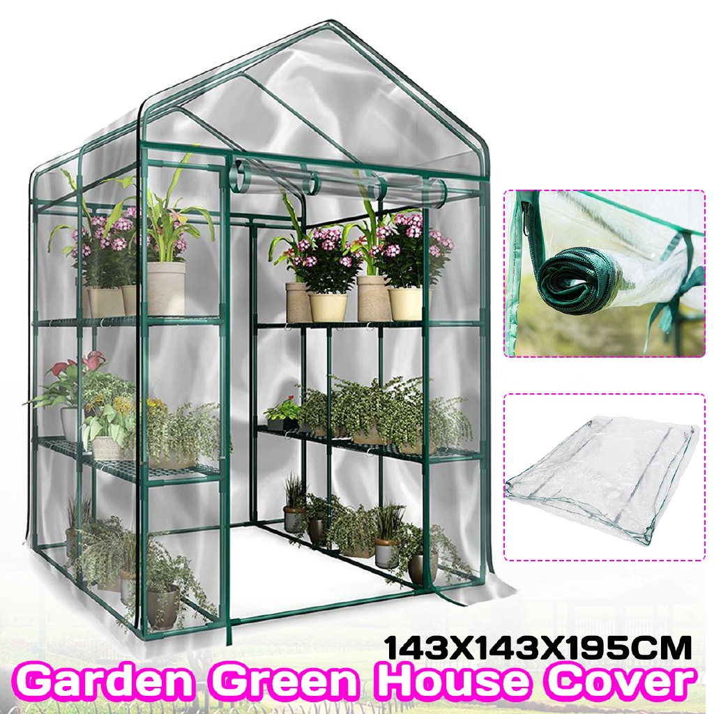 Tấm Phủ pvc Chống Thấm Nước Chống Ăn Mòn Kích Thước 143 X 143 X 195Cm Tiện Dụng Cho Nhà Kính