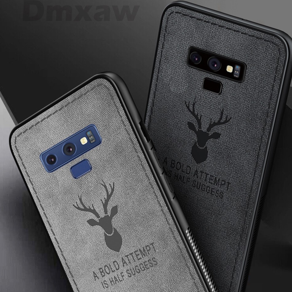 Ốp điện thoại dệt vải in hình nai sừng cho Samsung Galaxy A6 Plus J8 J6 2018 | BigBuy360 - bigbuy360.vn