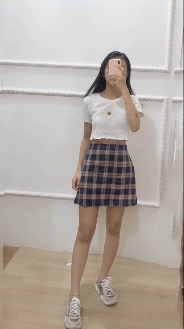 Chân váy kẻ kèm quần đùi HSU1 | BigBuy360 - bigbuy360.vn