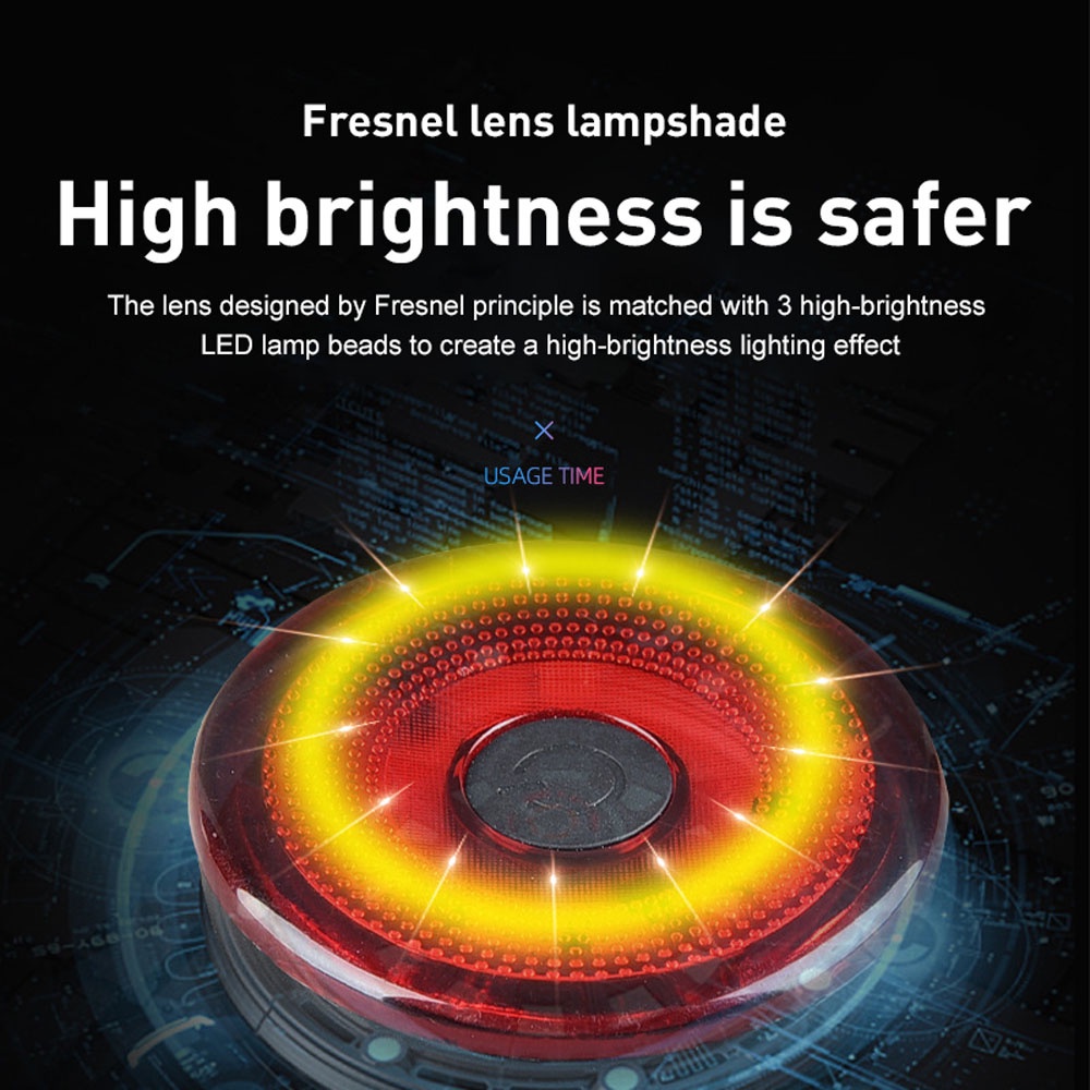Đèn gắn yên sau xe đạp leo núi LED siêu bền tiện lợi