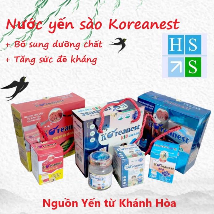 Nước yến sào Koreanest (Xách 06 lọ 70ml) - Lựa chọn ( KID , DINH DƯỠNG , KID CAO LỚN) - HS Shop Thủ Đức