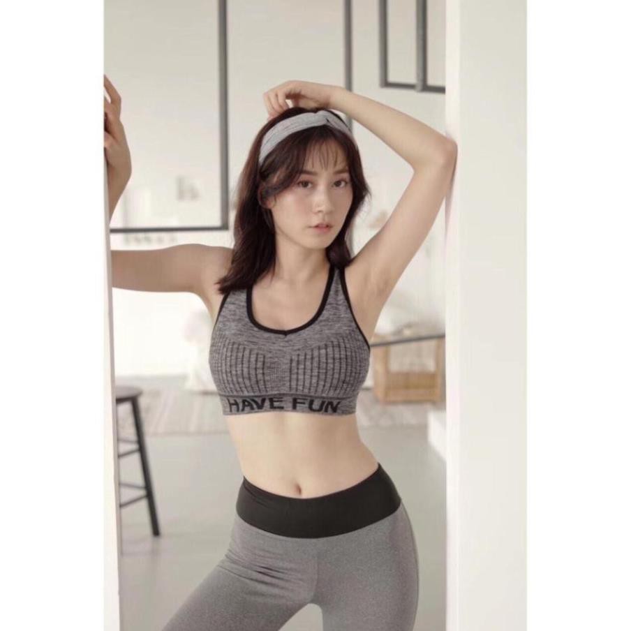 [EMMA] Áo Bra Tập Gym Nữ Have Fun Đan Lưng Thể Thao [ĐỒ TẬP]