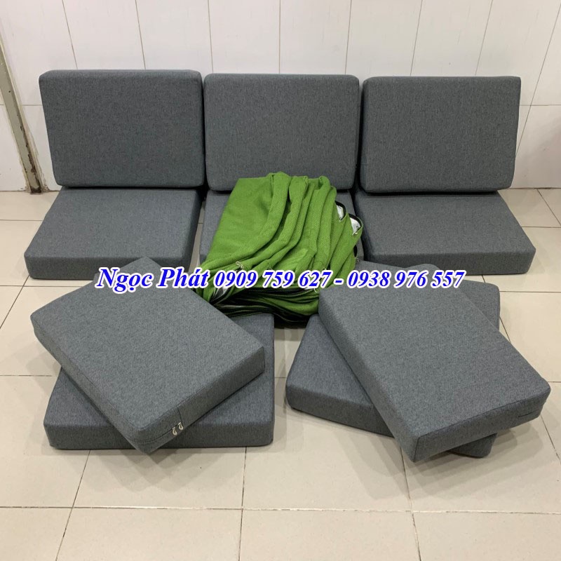Đệm Ngồi Ghế Sofa, Salon Gỗ AURON 50x50x10cm - Nhận May Đệm Theo Yêu Cầu.