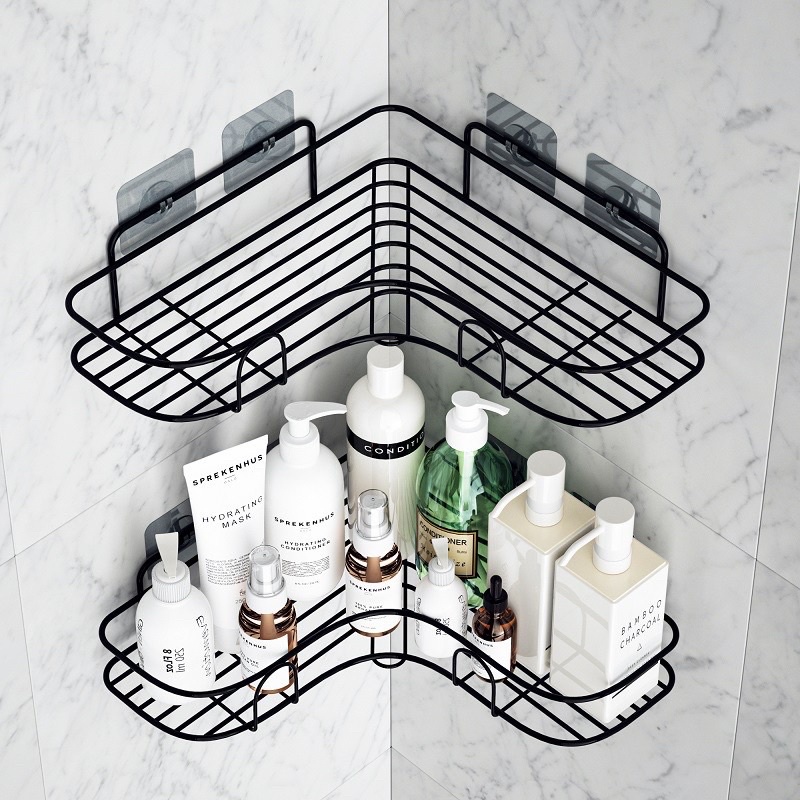 Kệ Góc Nhà Tắm Dán ,Tường Kệ Góc Để Đồ Phòng Tắm Dán Tường Giá Treo Nhà Bếp Thép Sơn Tĩnh Điện