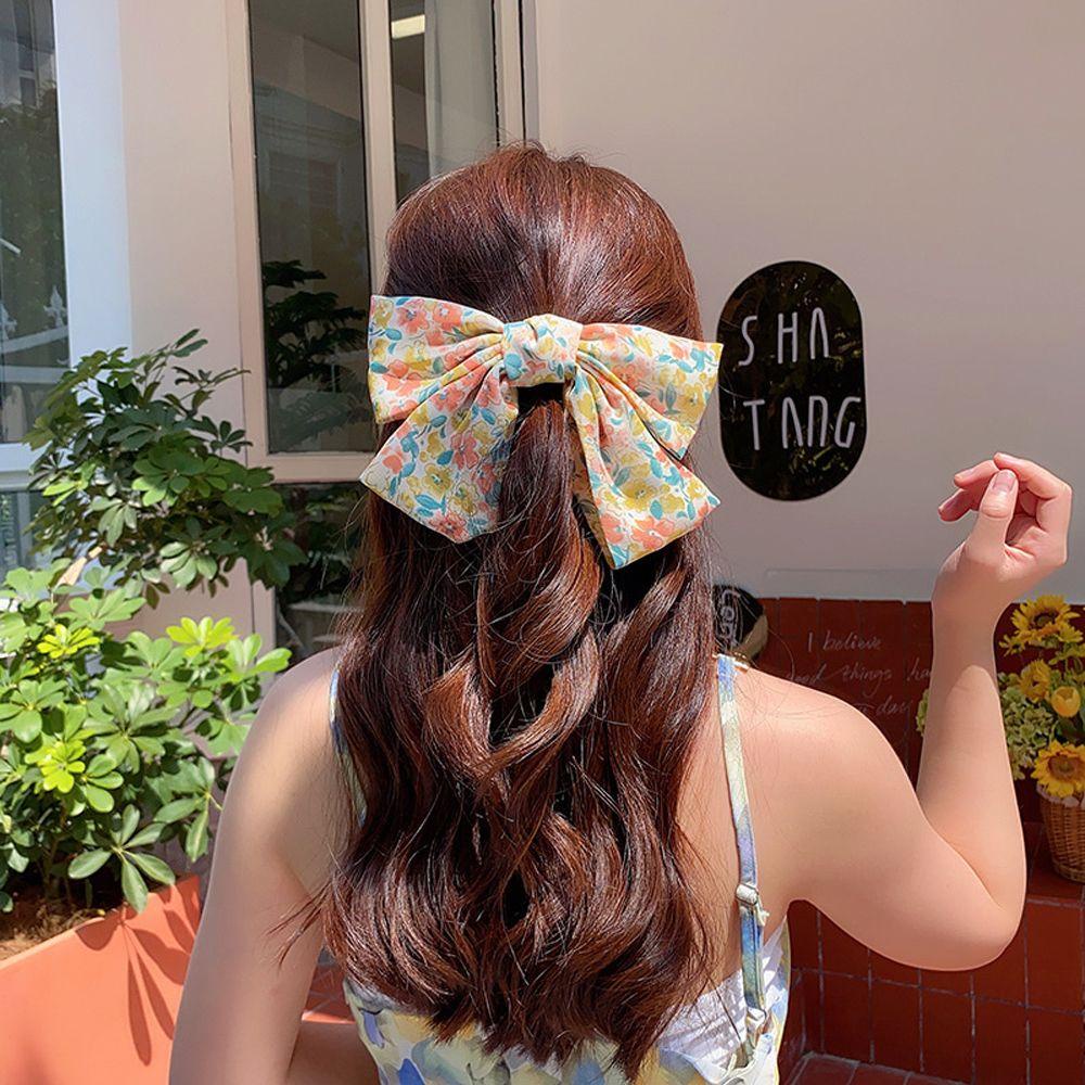 Kẹp Tóc Hình Nơ Sau Lưng Nhiều Màu Sắc Ngọt Ngào Cho Nữ VANES1