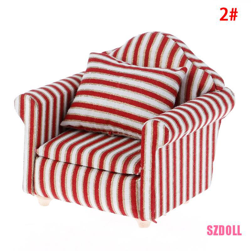 Mô Hình Ghế Sofa Tỉ Lệ 1/12 Trang Trí Nhà Búp Bê 1/6
