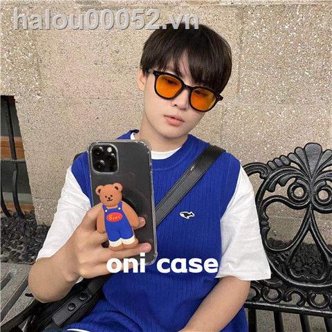 Ốp Điện Thoại Mềm Hình Gấu Jennie Hàn Quốc Dễ Thương Có Giá Đỡ Cho Iphone 11xs 12 Huawei P30Vivo