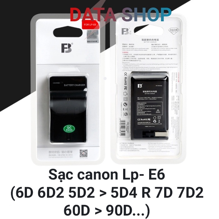 Bộ pin sạc canon Lp E6 Lp E8 chính hãng FB