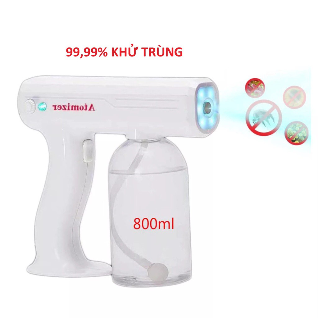 (Xả Kho 3 Ngày) Máy khử khuẩn Nano cầm tay Atomizer, Súng phun khử trùng diệt khuẩn tia UV cao cấp, an toàn, tiện lợi