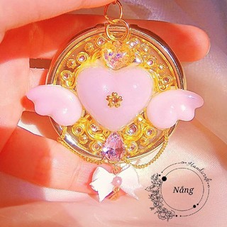 Hộp gương móc khoá angel