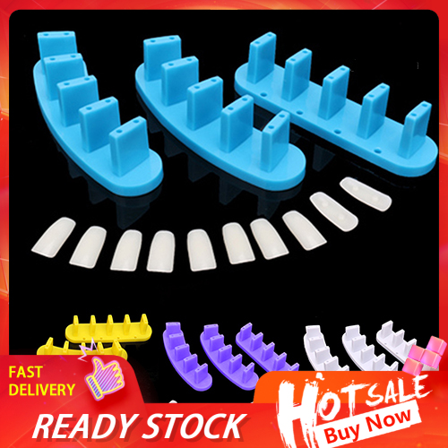 [Hàng mới về] Bộ 3 Đế Thực Hành Trang Trí Móng Tay Giả Bằng Acrylic Tiện Dụng